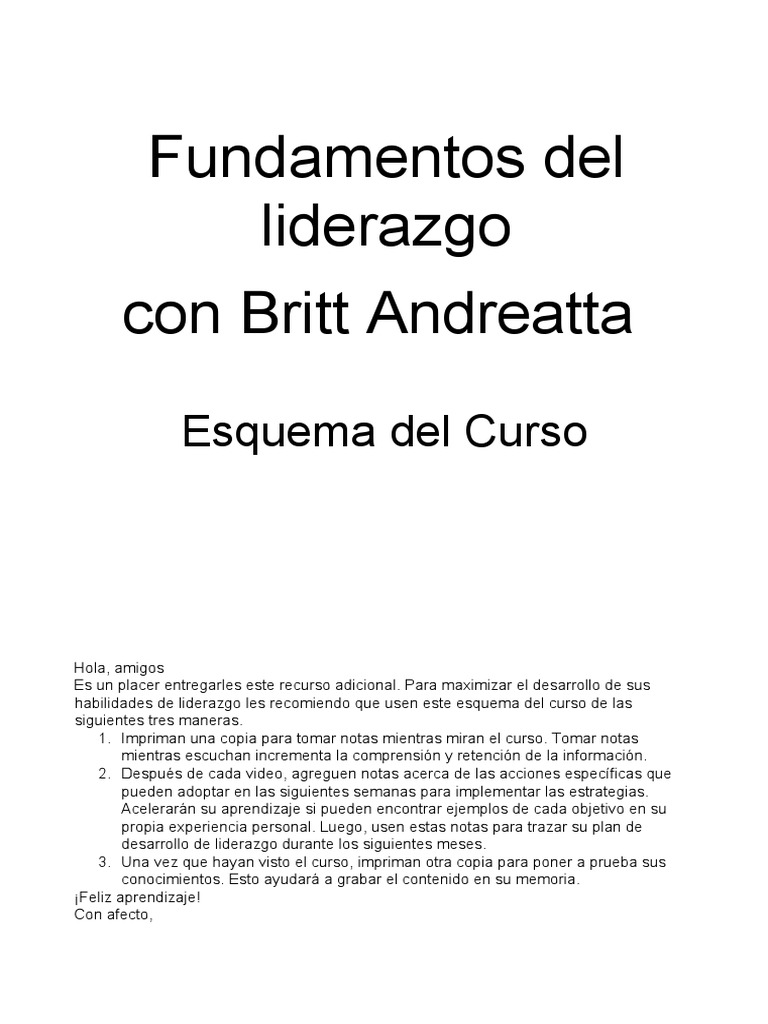 Fundamentos del Liderazgo y Estrategias | PDF | Liderazgo | Las emociones