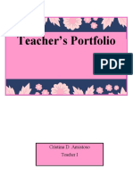 Teacher's Portfolio: Cristina D. Amistoso