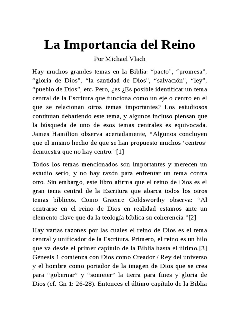 El Reino de Dios: Tema Central Bíblico | PDF | Evangelio de Mateo | Jesús