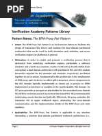 Verification Academy Patterns Library: Pattern Name: The BFM-Proxy Pair Pattern