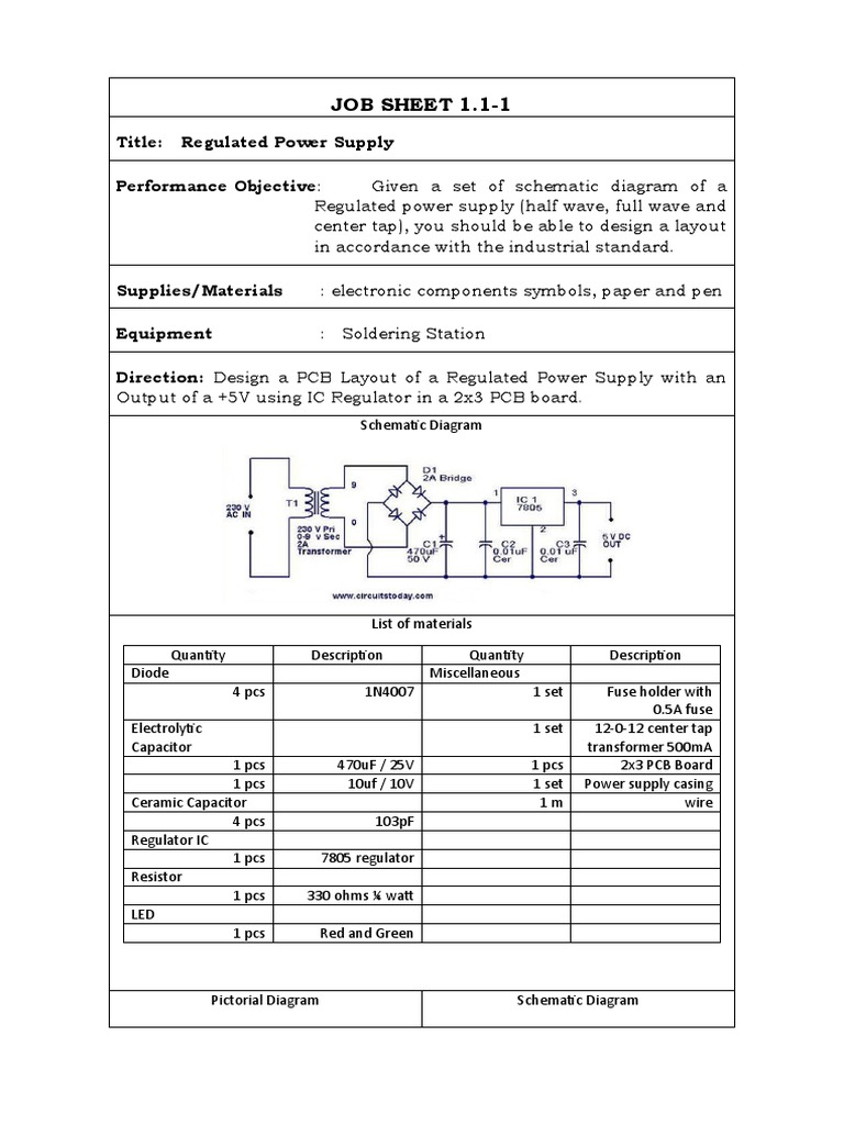Design a Regulated Power Supply PCB | PDF | Science & Mathematics