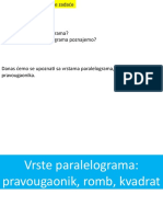 Vrste Paralelograma Pravougaonik, Romb, Kvadrat