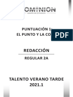 Redaccion - Reg 2A - Puntuación 1 - El Punto y La Coma - CLASE