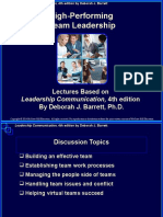 High-Performing Team Leadership: Lectures Based On by Deborah J. Barrett, PH.D