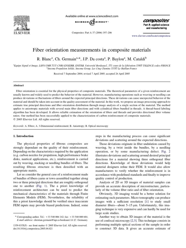 Composite Fiber Orientation Analysis | PDF | Image Segmentation | Ellipse