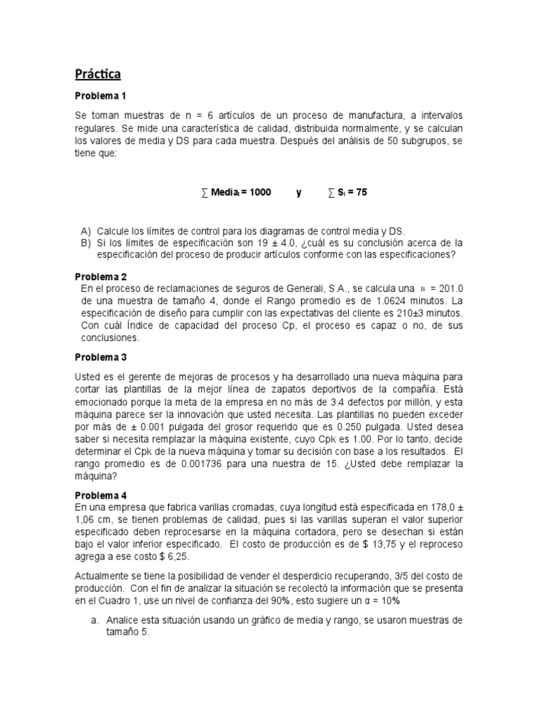 Análisis de Control de Calidad en Manufactura | PDF | Business