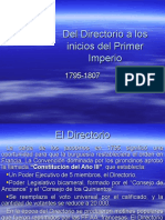 Del Directorio A Los Inicios Del Primer Imperio