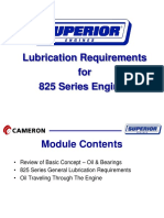 Lubrication Requirements For 825 Series Engines