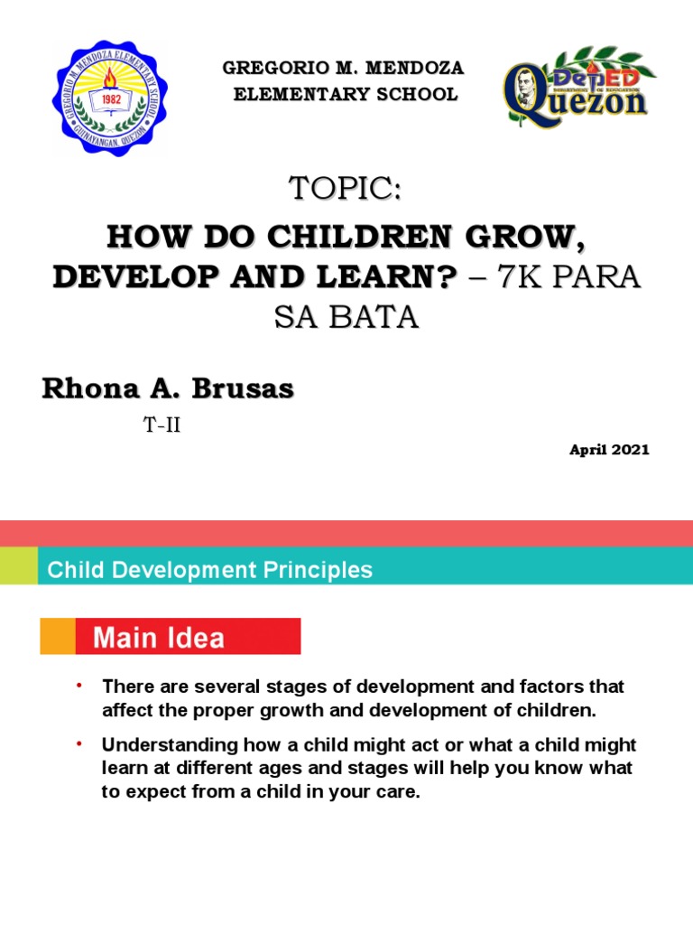 Child Development Growth Stages | PDF | Child Development | Relationships