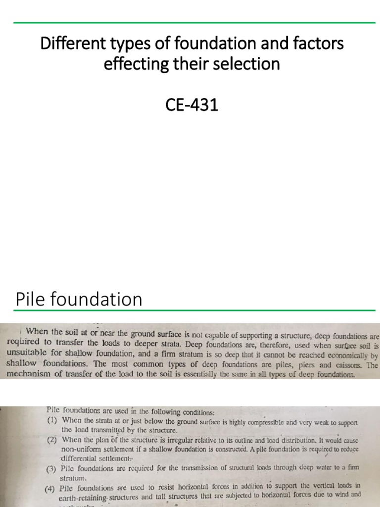 Different Types of Foundation | PDF | Deep Foundation | Foundation ...