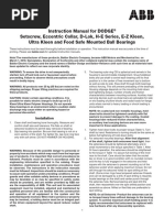 Instruction Manual For DODGE Setscrew, Eccentric Collar, D-Lok, H-E Series, E-Z Kleen, Ultra Kleen and Food Safe Mounted Ball Bearings