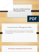 Week 3 - Communication and Procurement Management Plan