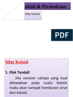 Kimia Koloid & Permukaan Kimia Koloid & Permukaan: P3: Sifat Koloid P3: Sifat Koloid