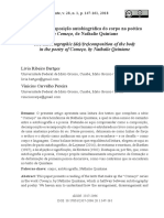 A (De) : (Re) Composição Autobiográfica Do Corpo Na Poética de Começo, de Nathalie Quintane