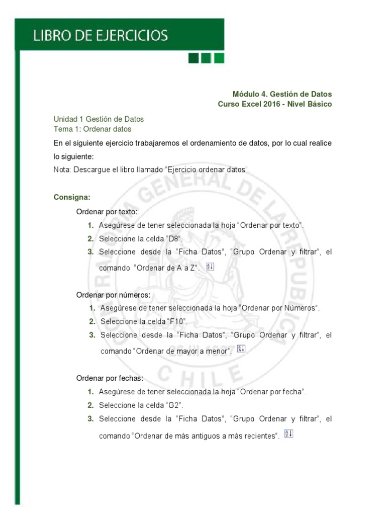 Ejercicios Del Módulo 4 | PDF | Microsoft Excel