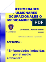 Enfermedades Pulmonares Ocupacionales o Medioambientales