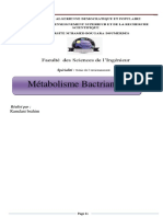 Métabolisme Bactirian M1 MEV19