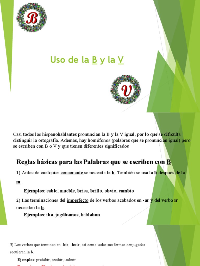 Uso de la B y la V en Español | PDF | Verbo | Mecánica del lenguaje