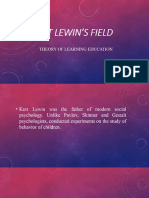 Kurt Lewin's Field: Theory of Learning Education