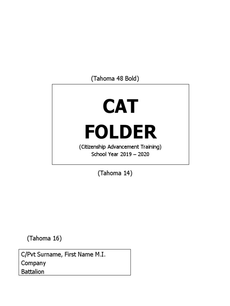 CAT Folder Format | PDF