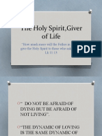 The Holy Spirit Giver of Life Wednesday