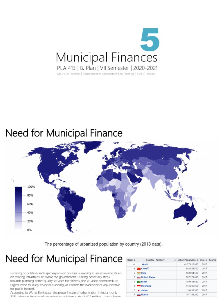 Lecture 5 - Traditional Sources of Municipal Finance | PDF | Taxes | Policy