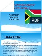 South Africa's Taxation System and Business Environment
