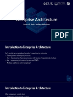 Enterprise Architecture: Lecture 1. Basics and Key Definitions