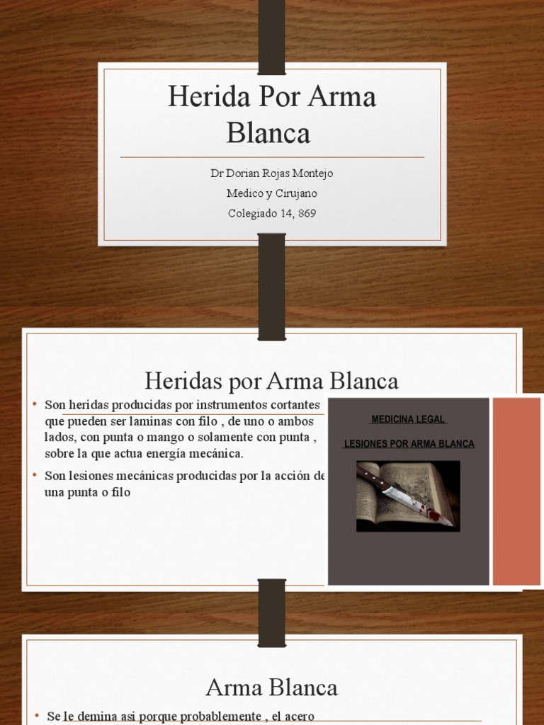 Clasificación de Heridas por Arma Blanca | PDF | Cuchillo | Arsenal