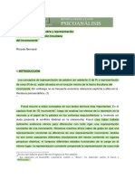 Representación de Palabra y Representación de Cosa en La Concepción Freudiana Del Inconsciente. Bernardi