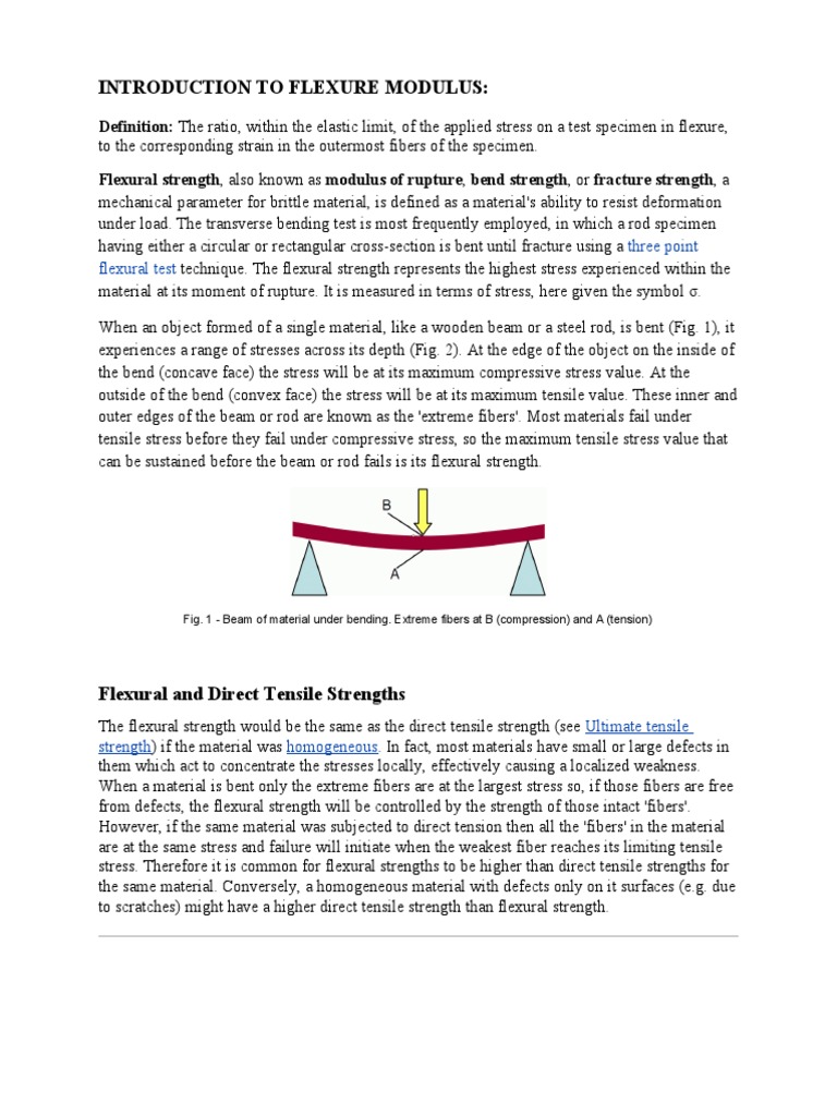 Flexure Modulus | Download Free PDF | Strength Of Materials | Bending