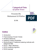 Clustering Categorical Data: The Case of Quran Verses