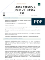 Guía UNED Asignatura Literatura S.XX (Hasta 1939) PDF