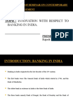 Topic: Innovation With Respect To: Banking in India