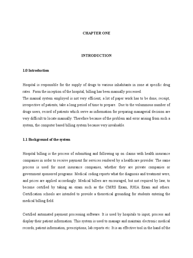 Online Hospital Billing System Design | PDF | Hospital | Computing