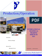 Production/Operation: International Technical Trading Services FZC