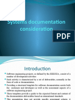 Systems Documentation Consideration