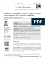 Evaluation of the Degree of Fusion of Midpalatal Suture at Various Stages of Cervical Vertebrae Maturation