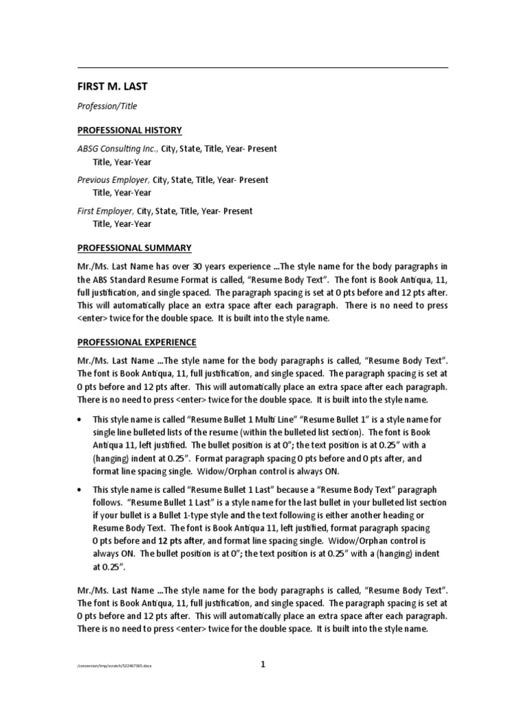 3 Resume Template Pdf Paragraph Writing