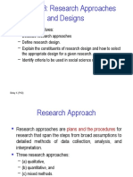 Chapter 3: Research Approaches and Designs: Learning Objectives