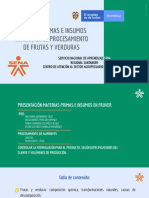 DIAPOSITIVAS - Materias Primas e Insumos Usados en El Procesamiento de FRUVER