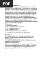 Test Construction in Psychological Testing