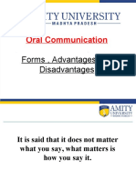 Oral Communication: Forms, Advantages and Disadvantages