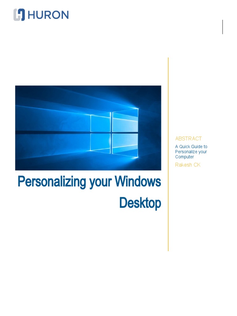 Personalizing Your Windows Desktop: A Quick Guide To Personalize Your ...