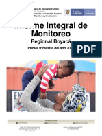 Informe de Monitoreo Regional Boyaca Primer Trimestre 2019 0