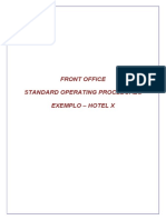 Standard operating procedures for front office at Hotel X