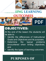Purposes of Instructional Goals and Objectives