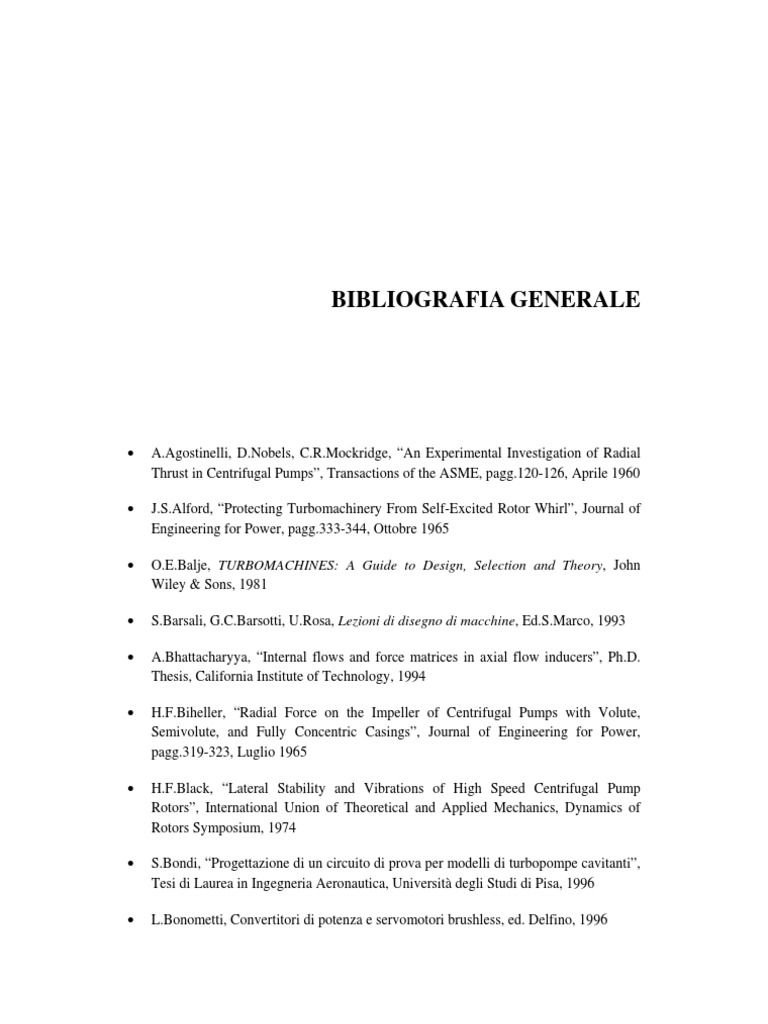 Turbomachinery Selection Balje