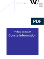 Course Information: Virtual Seminar