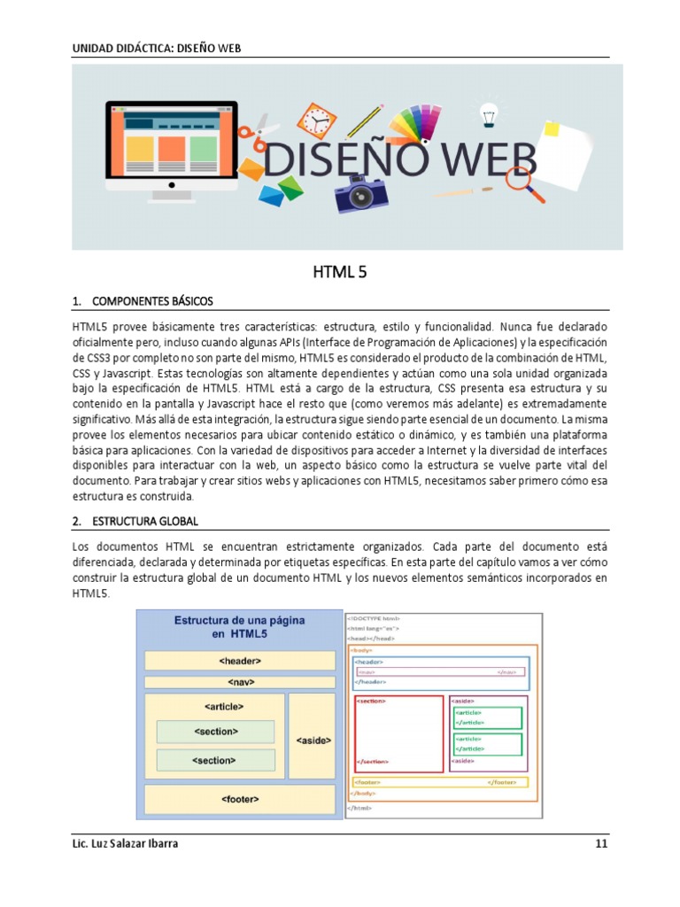 Diseño Web - Semana 4 | PDF | HTML | Diseño web